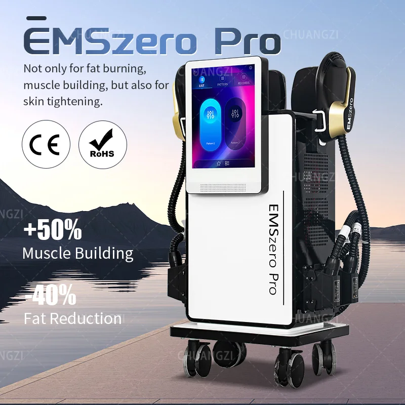 EMSzero RF EMS Body Sculpt Machine 2025 6500W Fat 15 Electromagnetic Sculpting Muscle Stimulation Slimming Equipment Technology