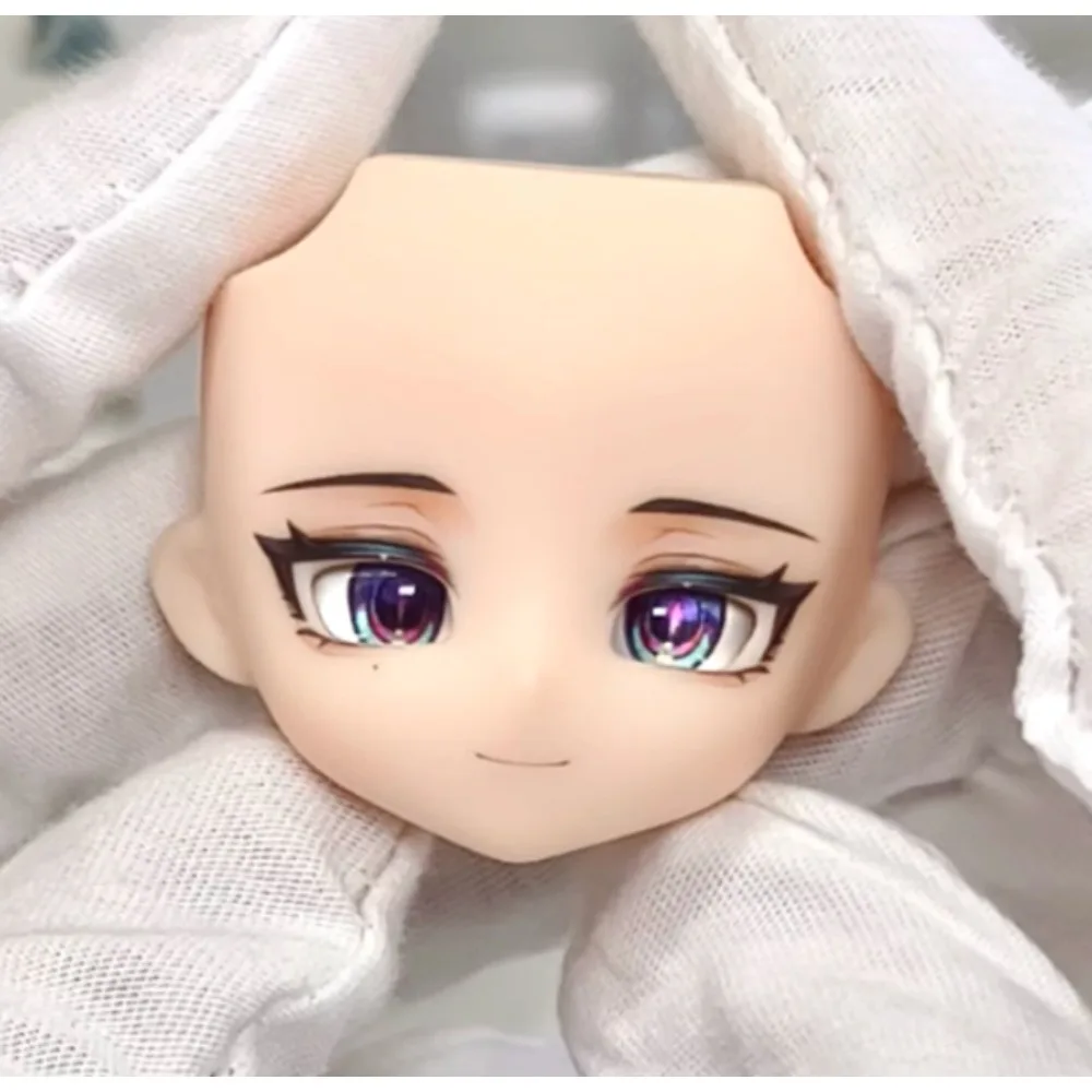 Lohen Ob11 Doll Head Handmade Faceplates Hair 1/12 1/8 1/6 Bjd Doll Wig Customized Product Anime Game Cosplay Toy Accessories