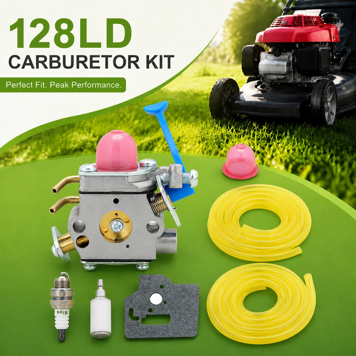 Карбюратор 128LDX 128C 128RJ для триммеров Husqvarna 128CD 125L, замена C1Q-W40A Jonsere CC2128 GC2128 Ruixing 545081848, комплект 128LD