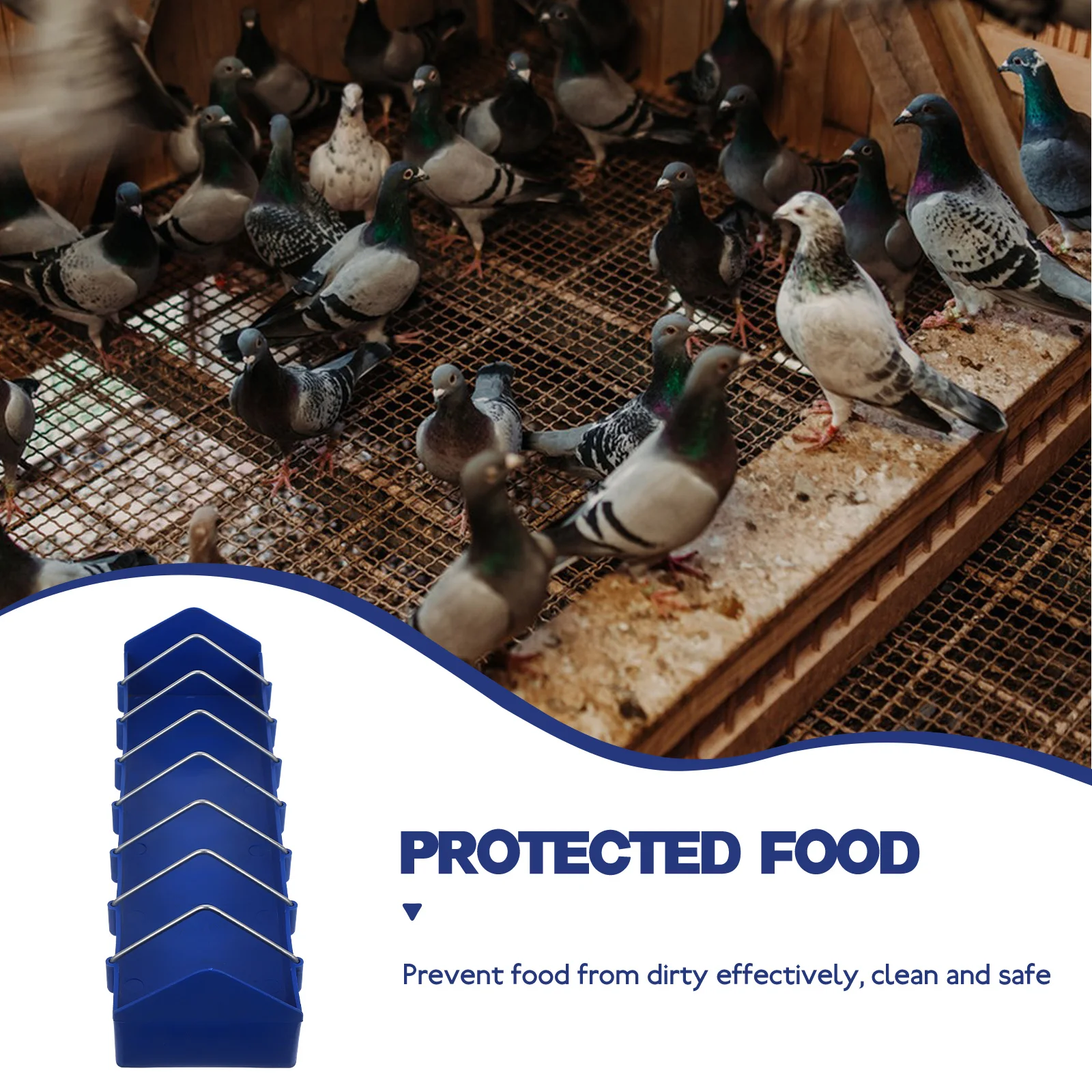 

Thicken Plastic Pigeon Feeding Remove Fill Clean Durable Bird Feeder Many Slot Design for Small Birds Pigeon Feeding