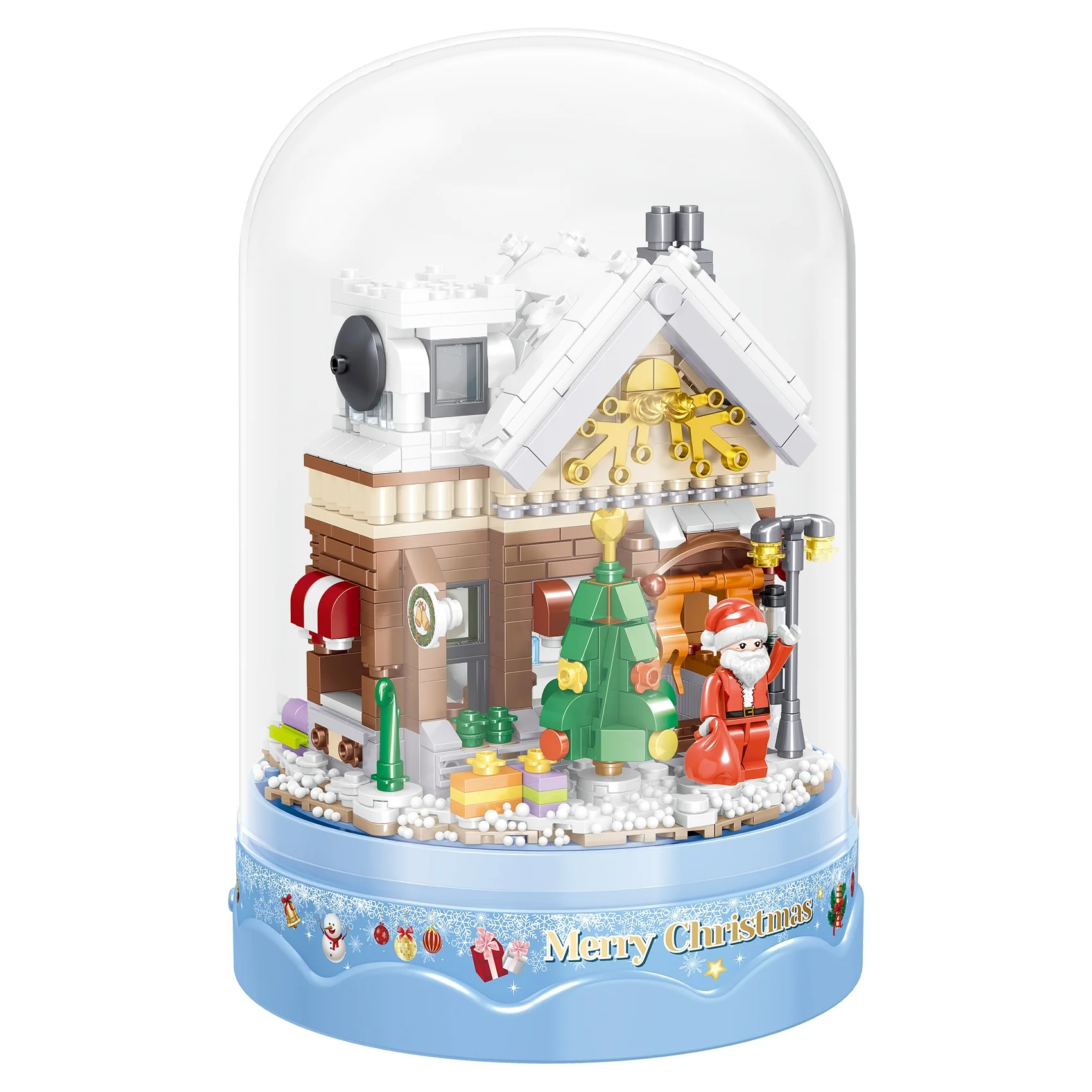 Christmas Snow music box, castle, music, snow, lights add Christmas atmosphere, the best Christmas gift