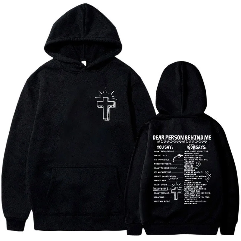 

Christian Living Proof of A Loving God Funny printed hoodie Men's Jesus Bible Verse Fashion Vintage sweatshirts y2k streetwear