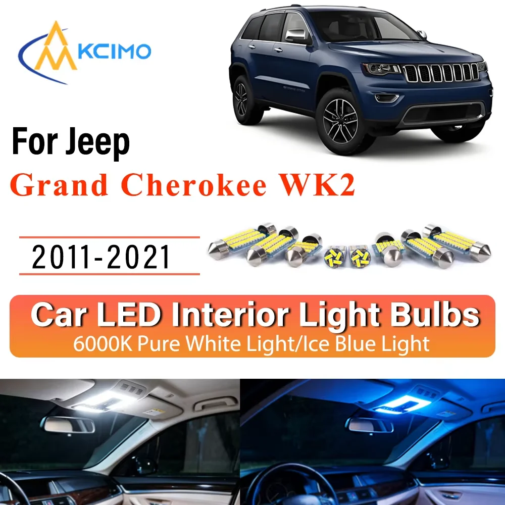 Bright Canbus Number Plate Bulb For Jeep Grand Cherokee WK2 2011-2021 Interior Premium Error-Free Easy Install New Dome Lights