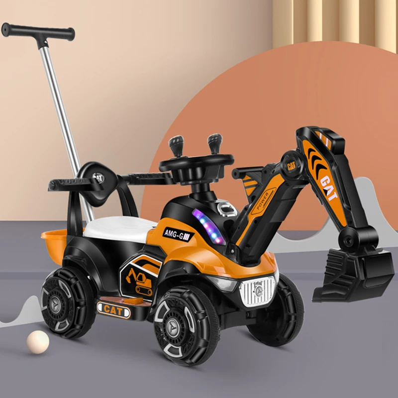 Children Electric Excavator Ride on Car With Music Light Baby Walker Scooter Balance Car Child Tricycle Gift 2-6 Year Old