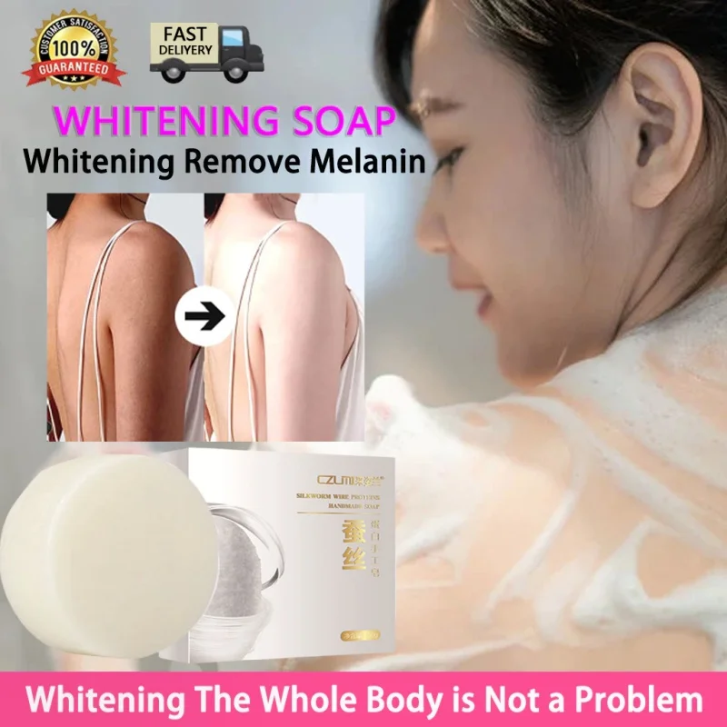 

Body Whitening Soap Underarm Knee Bleaching Soap Chicken Skin Removal Dark Spot Removal Dead Skin Moisturize Brighten Body Care