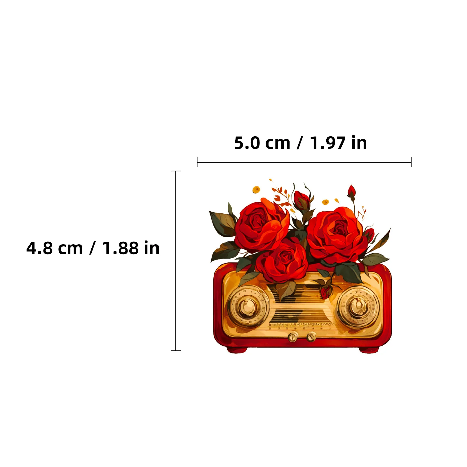 50 قطعة ريترو روز خربش فراشة امرأة روز ملصق نمط الديكور دفتر سكيت باد ملصقات مقاومة للماء لعبة أطفال #6