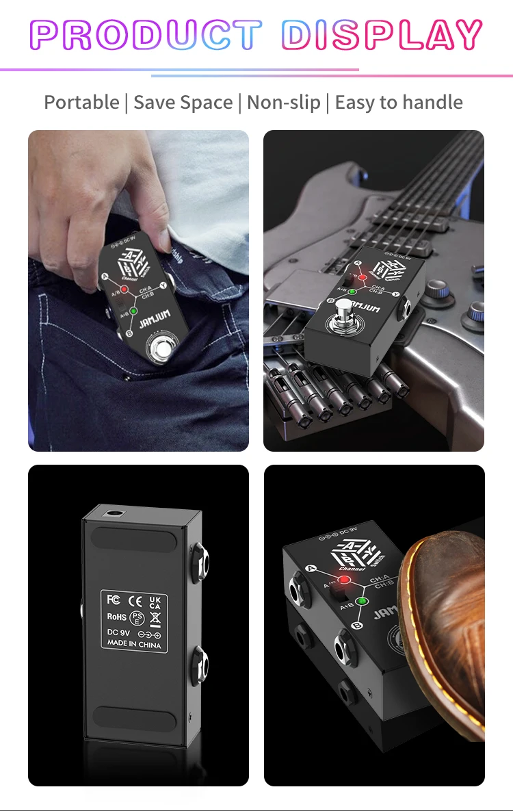 ABY Kanalwahlschalter für E-Gitarre, Line-Selector-Fußpedal – Detail 6