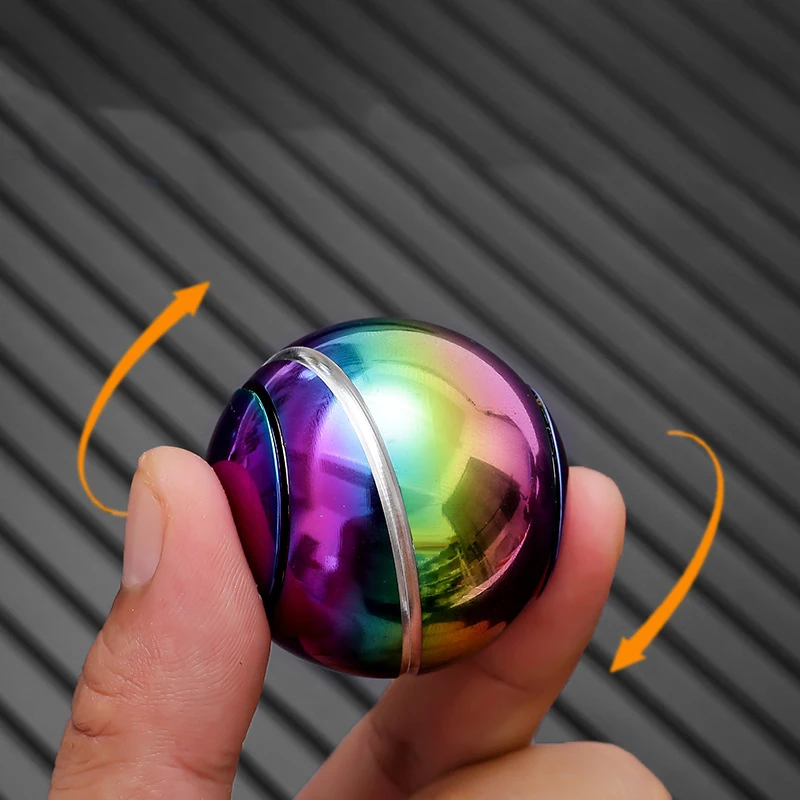 Nuevo EDC giroscopio de Metal para la yema del dedo, juguete para aliviar el estrés, giroscopio de escritorio giratorio para adultos, bola redonda, mejora de concentración y enfoque