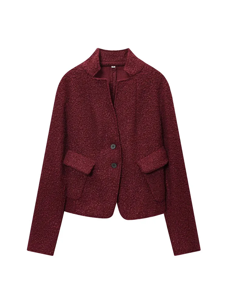 

HH Women Long Sleeves Stand Collar Pocket Decoration Single Breasted Outerwears Female Slim Fit Street Style Fashion Winter Coat