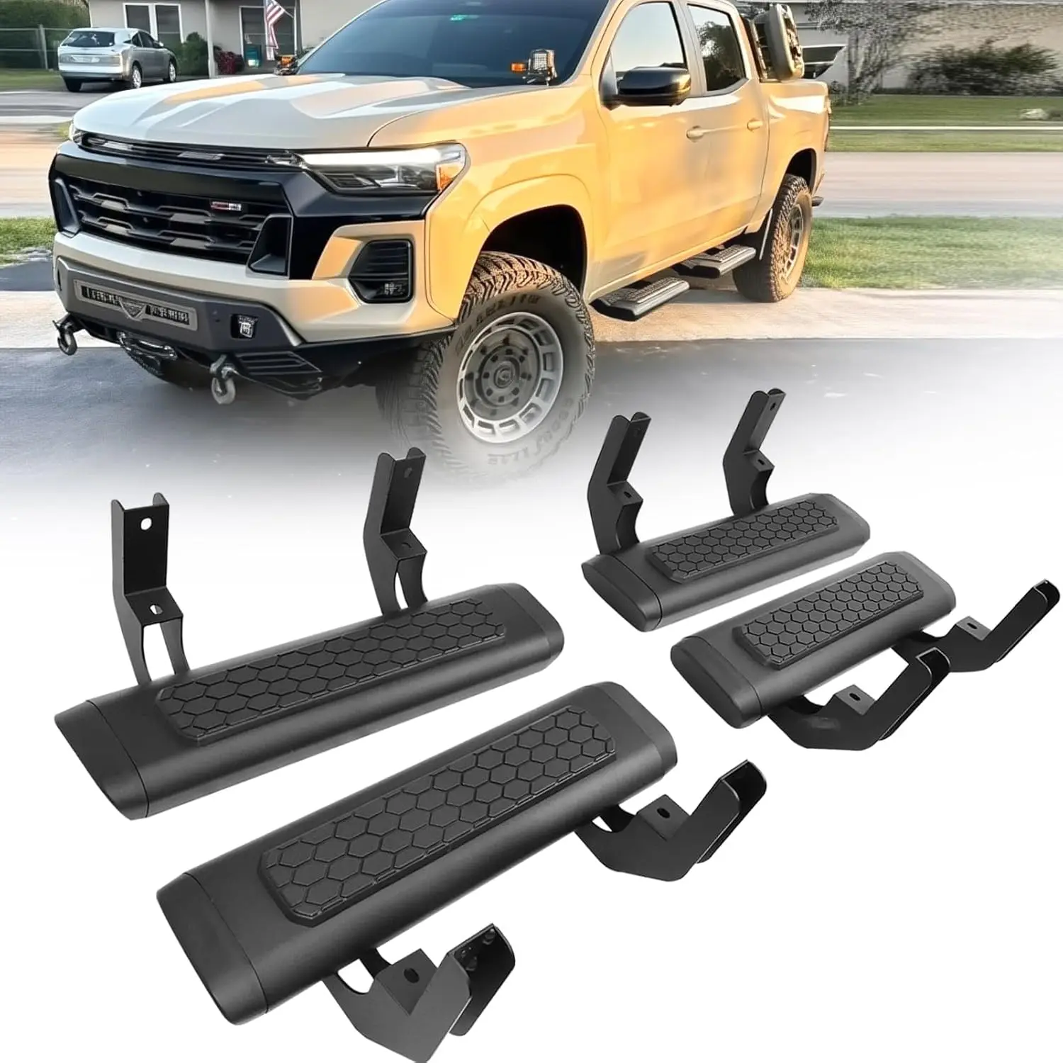 

Боковые ступеньки EZ подходят для Chevy Silverado и GMC Sierra 1500 2020-2025 2500 HD 3500 HD Running Boards 2019-2025 гг.