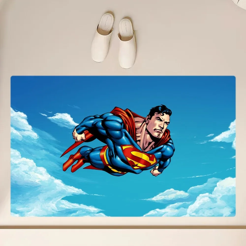 BEAST KINGDOM Superman Floor Mat Anti-Slip Bathroom Kitchen Bedroom Living Room Entrance Rug Home Decor