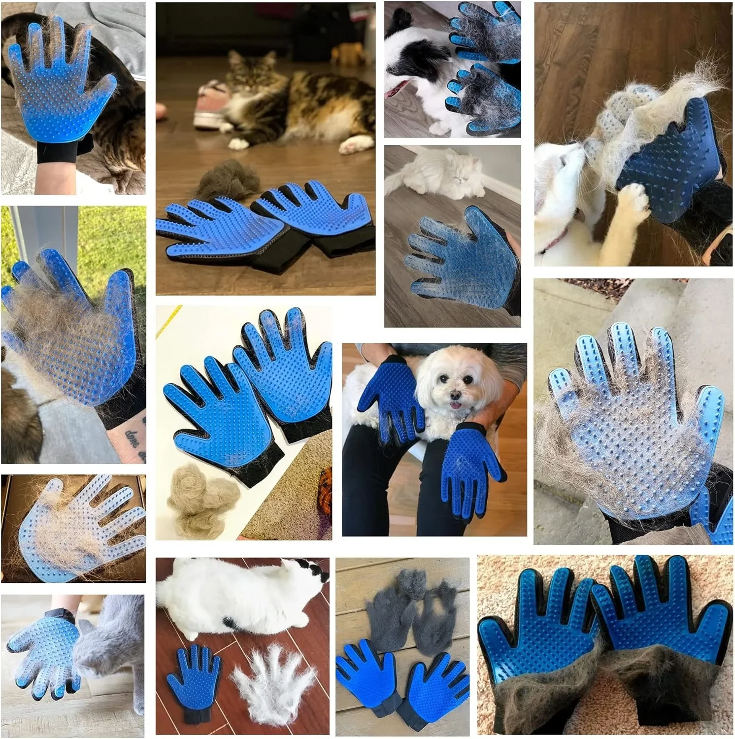 Pet Grooming Gloves Pets Hair Removal Brush Gloves Cats Dogs Horses Bath Brush Cleaning Massage Gloves Practical Pet Products