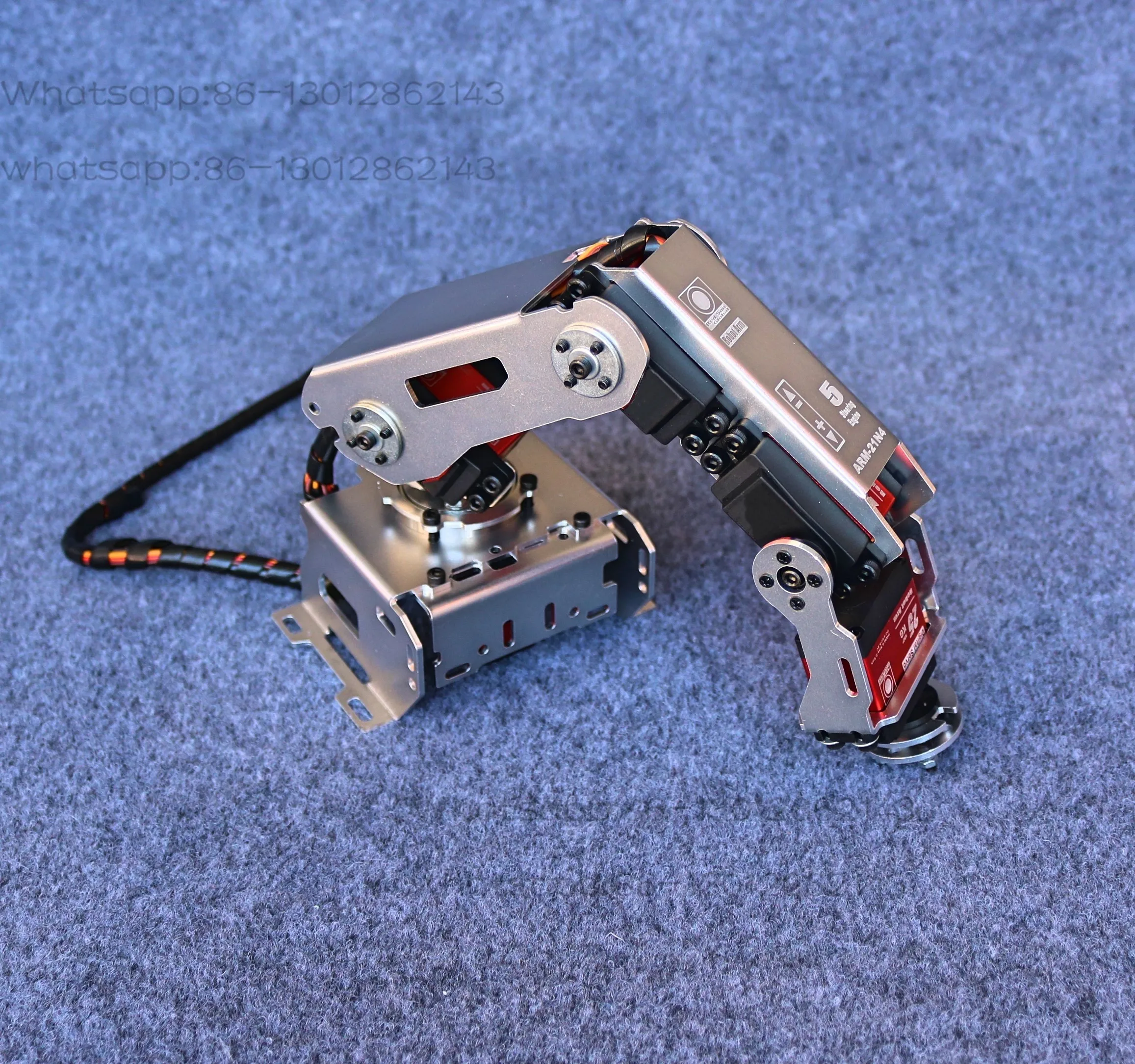 4 Free fall air pump robot arm, industrial robotic arm, robot arm model with servo MG996R