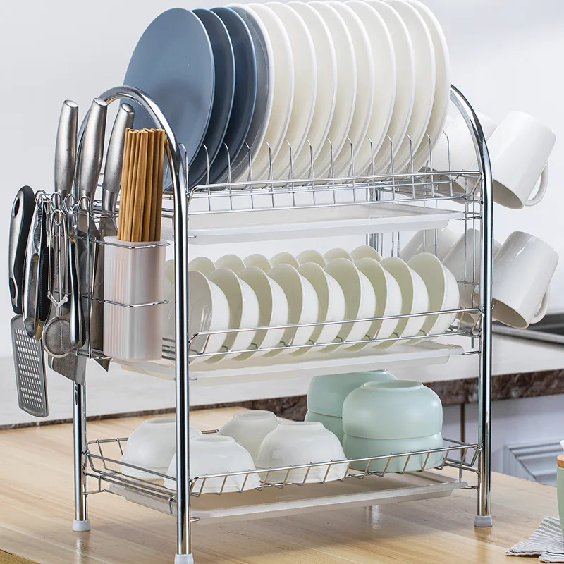 Household Dish Storage Rack Drainer Bowl Rack For Chopsticks and Dishes Storage Box Cupboard Supplies Home Kitchen Shelves