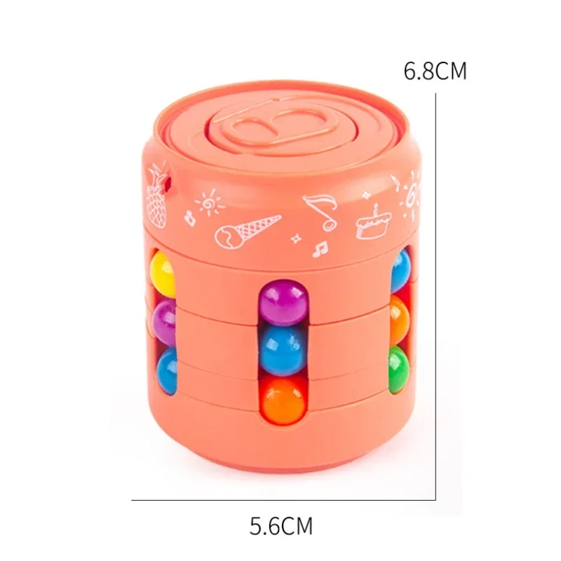 4.5x5.2CM Magic Rotating Bean Puzzle Toy Kids Fingertip Fidget Stress Relief Game Montessori Education ToysKids Birthday Gift