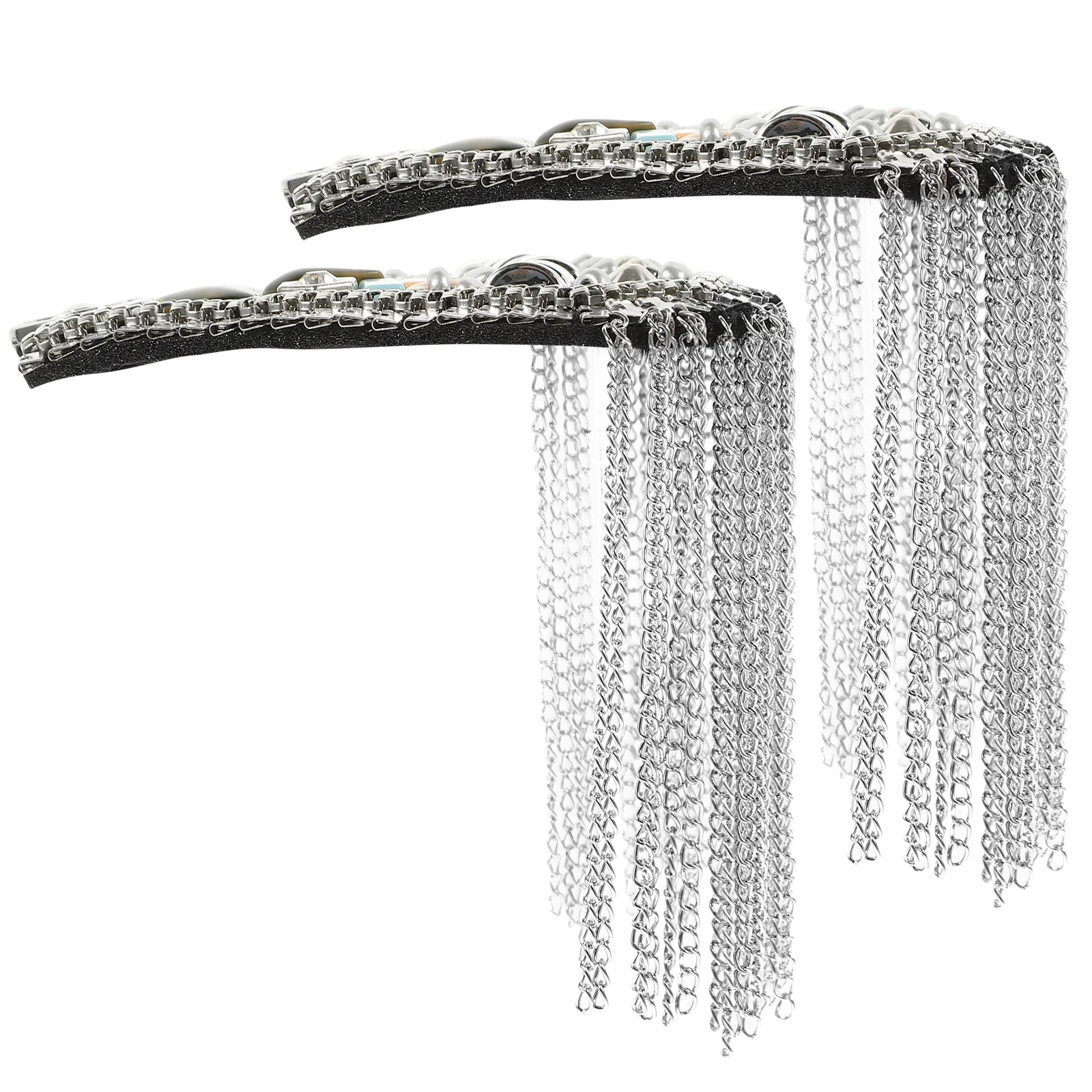 2 قطعة الكتفيات شرابة الأحجار الكريمة الاصطناعية الكتف مجوهرات للنساء الرجال زي موحد شارة الكتفية يزين الملابس