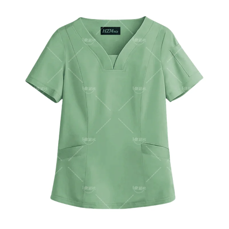 Uniforme de Salon de miles en IQUE dex artificiel astique et Respirant, Accessoires d'Infirmière à la Mode, Salopette de Laboratoire Slim Fit pour Été, Vêtements de GIslande pour Femme