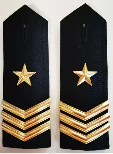 Spallina militare in metallo Stella a cinque punte Land Force Nera Dovrebbe Mark