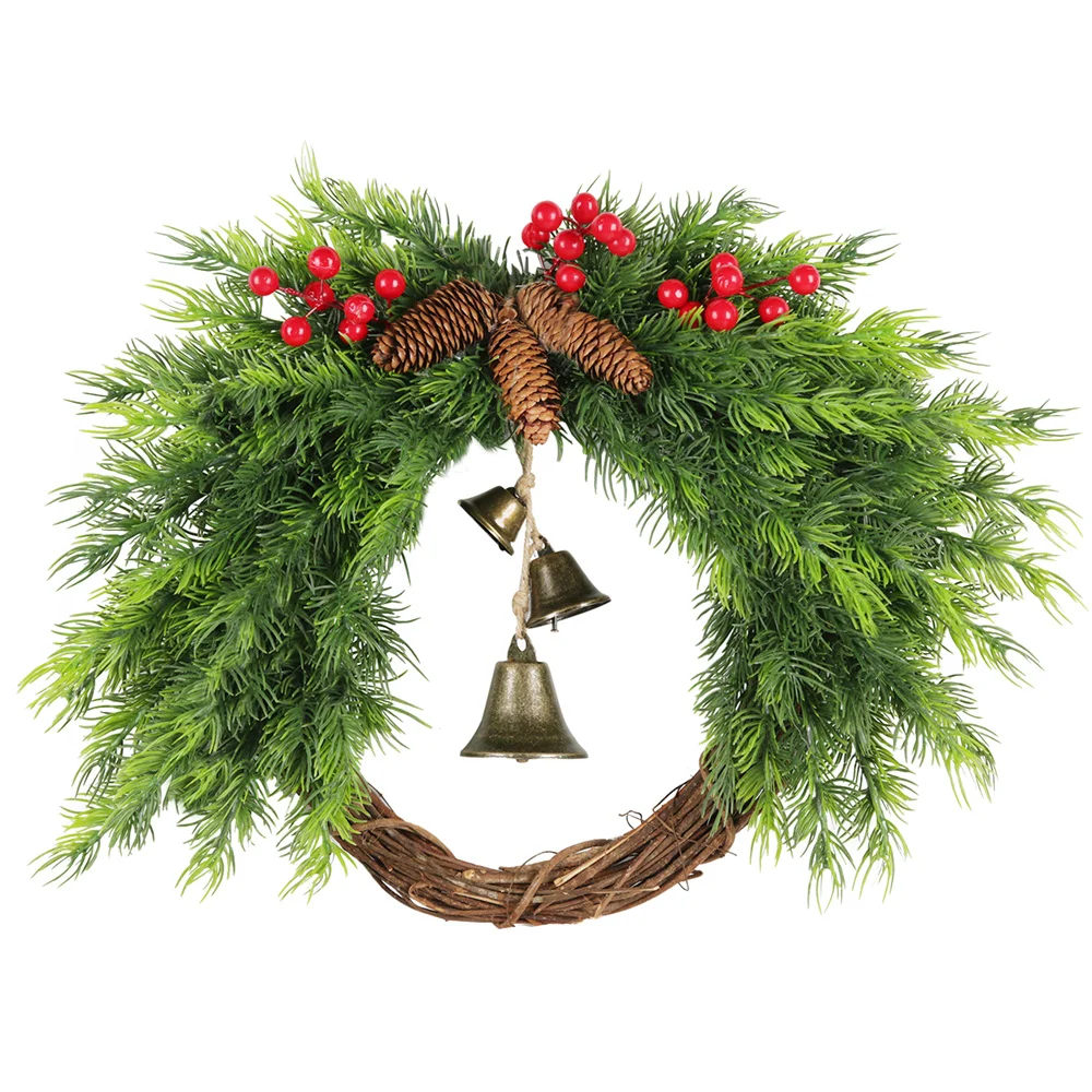 Christmas Bell Wreath Boho Wreath Christmas Day Wreath Home Decoration Door Wall Decoration 45cm