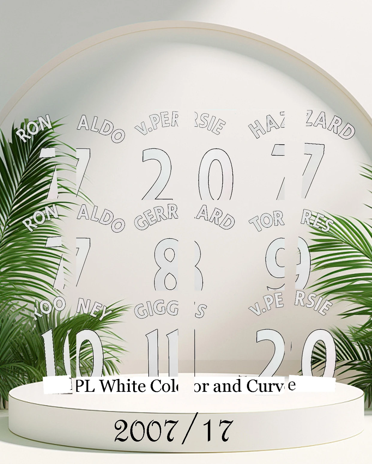 2007-17 комплекты с именем Леа-Ги Роналду, домашнее изогнутое название белого цвета, высшее качество, фирменное название и номер 2017