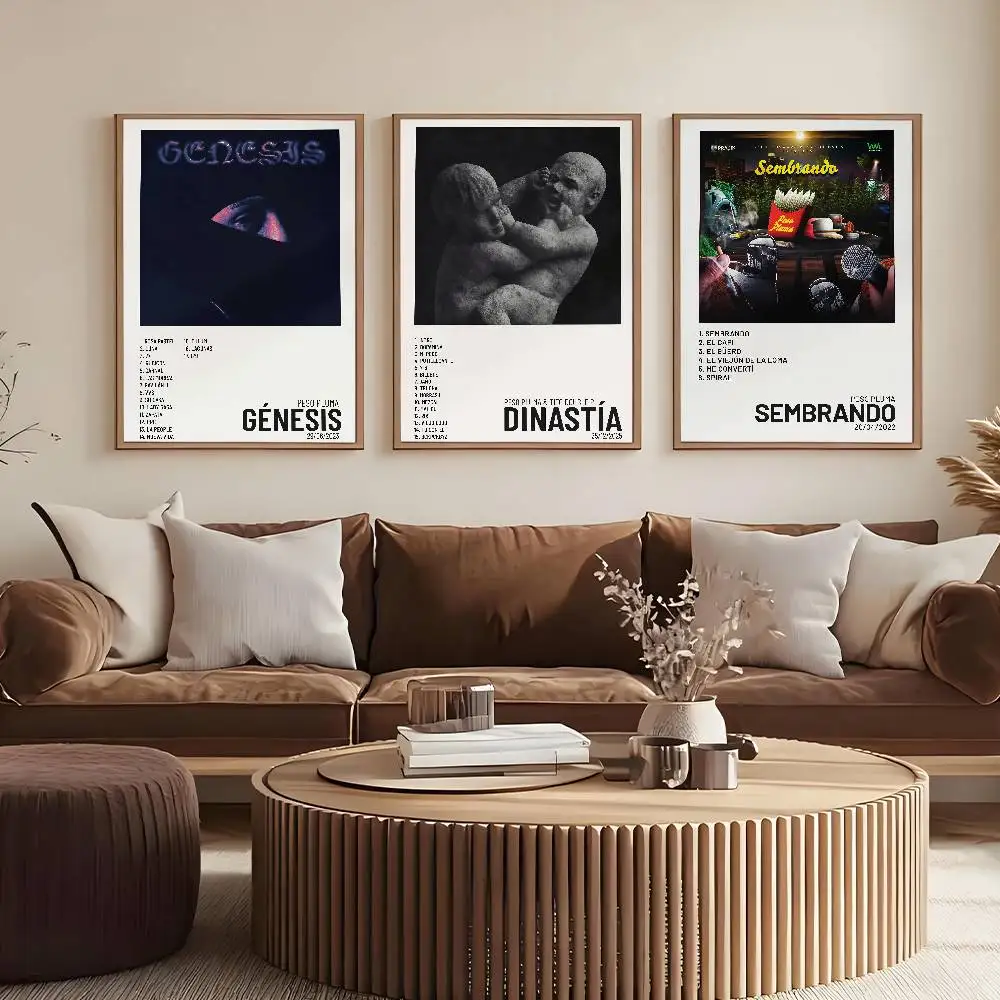 Rapper Peso Pluma Poster HD Art Sticky Wall Waterproof Home 