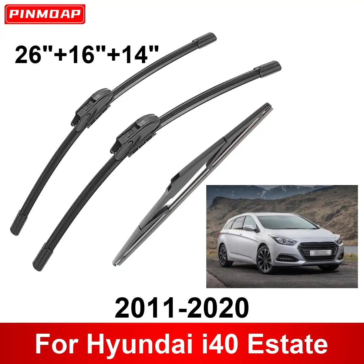 

1/2/3/4/6PCS Car Wiper For Hyundai i40 Estate 2011-2020 Front Rear Wiper Blades Brushes Auto Accessories 2017 2018 2019 2020