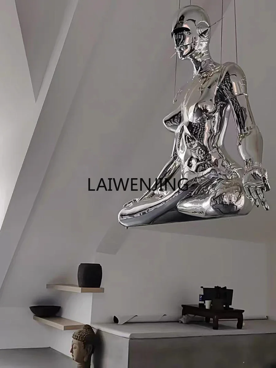 

LYN Kongshanji Machinery Ji Electroplated FRP Large Abstract Figure Sculpture Trend Decoration