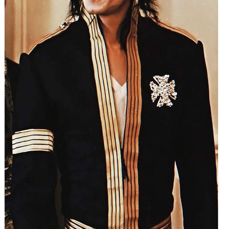 

Custom Made Gothic Renaissance Black Jacket Cosplay Costume Super Singer Stage Performance Military Halloween Cosplay Outfit
