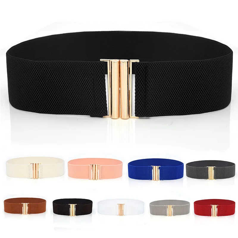 

New with Dresses, Fashionable Ladies Wide Waist Seals, Elastic Elastic Belts and Versatile Women Wide Belts for Decoration