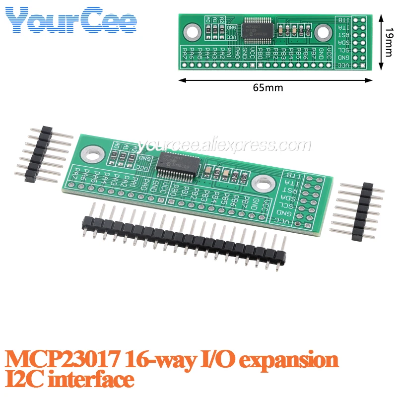 5pcs/1pc MCP23017 16bit Serial I/O Expansion Board TCA9555 PCF8574T PCA9555 Converter Module IIC I2C to GIPO for Arduino