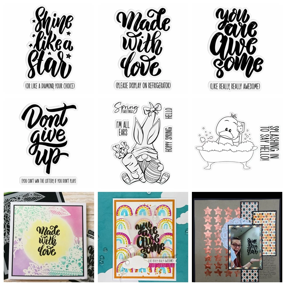 Hasen Kaninchen Karotten schneiden stirbt und klare Briefmarken Sätze sentiments Stempel für die Karten herstellung DIY Scrap booking Papier Handwerk