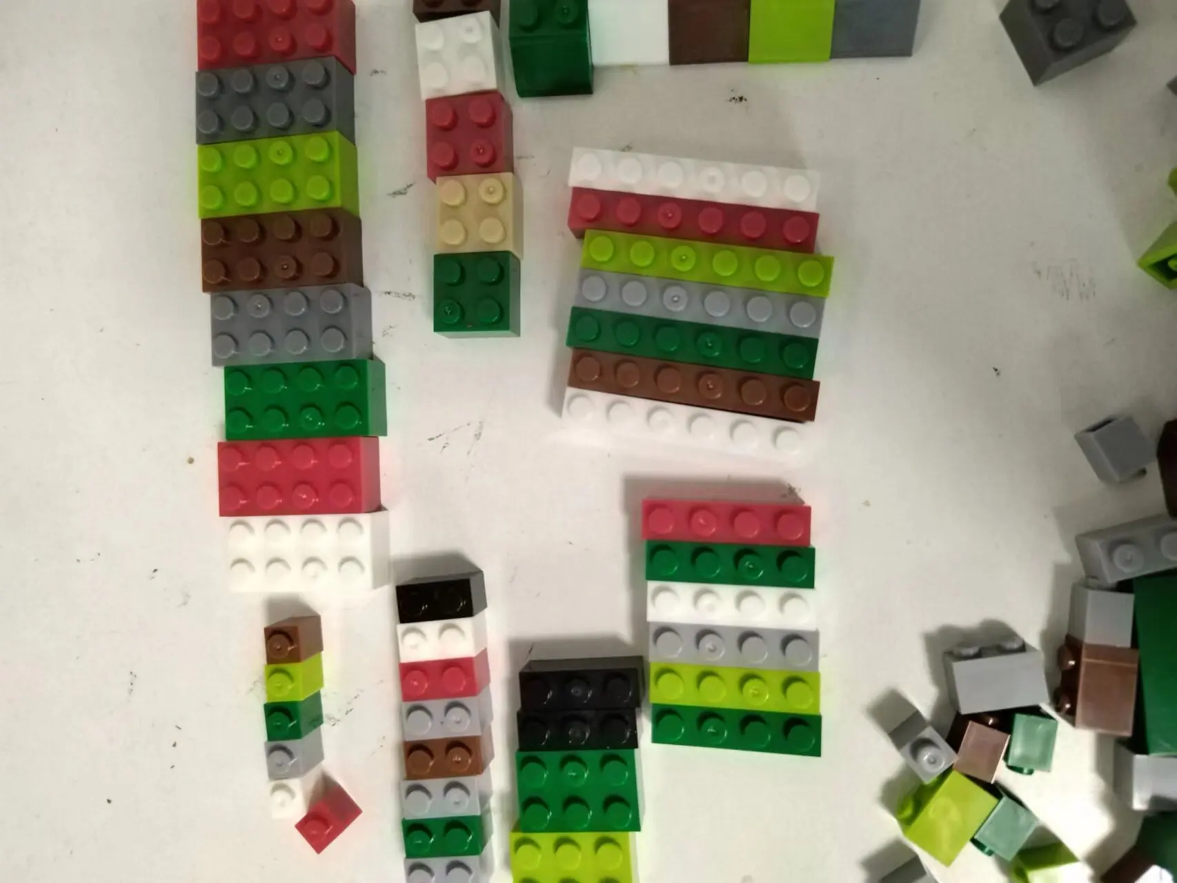 Bloques de construcción a granel para niños, ladrillos grandes, 17, un solo color, 260g, montaje gratis, Compatible con LEGO, juguetes creativos