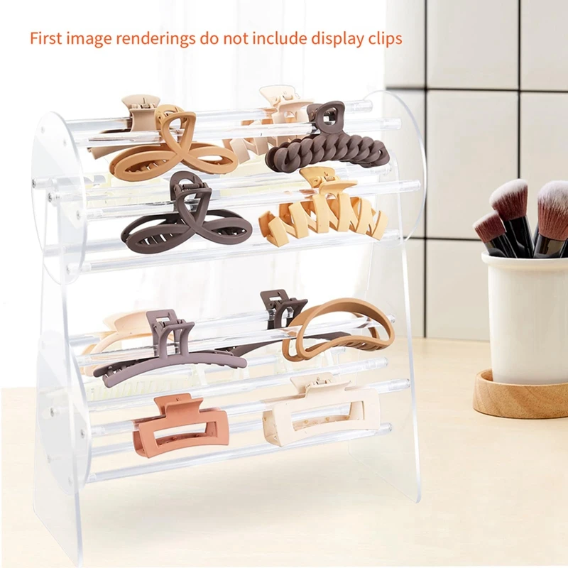 1 PCS Claw Clip Organizer Holder Transparent Acrylic 360-Degree Rotating Claw Clip Holder And Storage