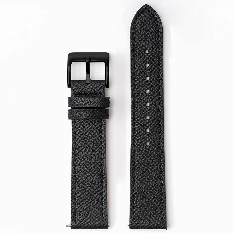Epsom Uhrenarmband 18 mm 19 mm 20 mm 22 mm Kalbsleder-Uhrenarmband Schnellverschluss-Uhrenarmband Handgefertigter Armbandgürtel mit Palmenmuster – Detail 23