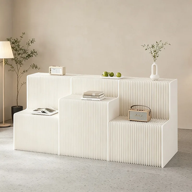 HYS paper display stand exhibition brick and mortar store live broadcast product Nakajima platform display case four-step