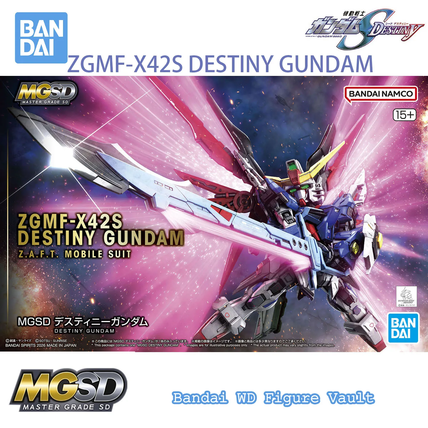 In Stock Bandai MGSD ZGMF-X42S DESTINY GUNDAM Kidou Senshi Gundam SEED Destiny Figures Anime Model Genuine Boxed Toy Gift