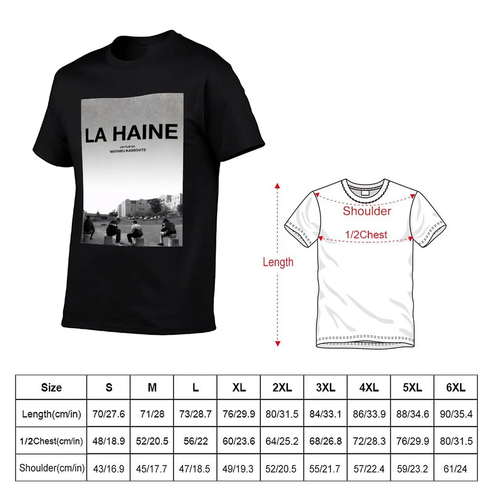 LaHaine - Classic French Film T-Shirt plain quick drying aesthetic clothes basketball graphic tees mens shirts graphic tee