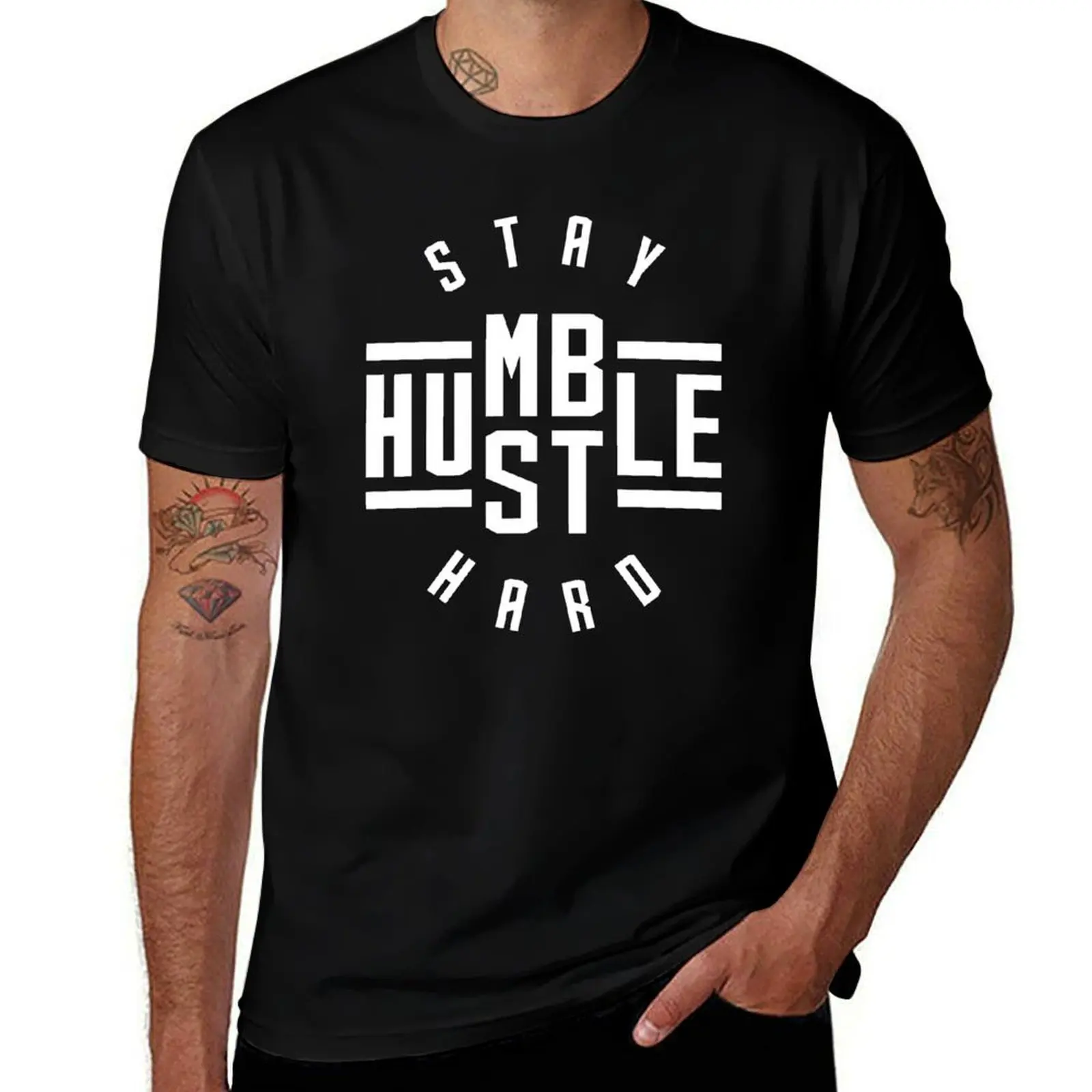 

Stay Humble Hustle Hard T-Shirt t shirt man casual t shirt men 100% cotton luxury brand T-Shirt