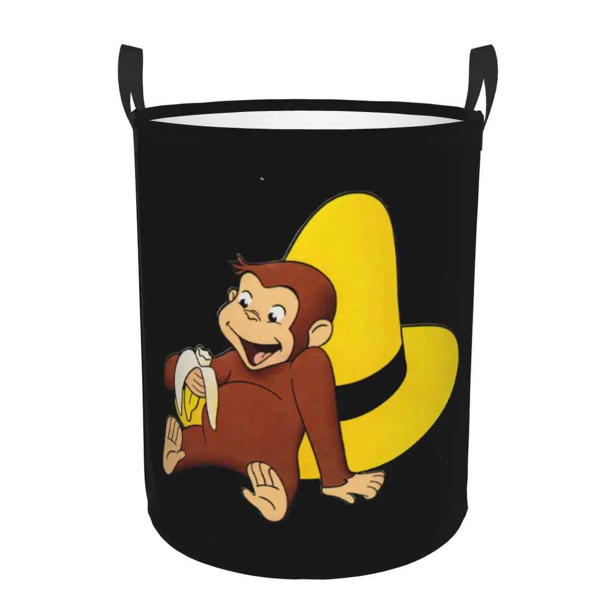 Curious George Cute Funny Laundry Basket Foldable TV series Clothes Hamper for Baby Kids Toys Storage Bag