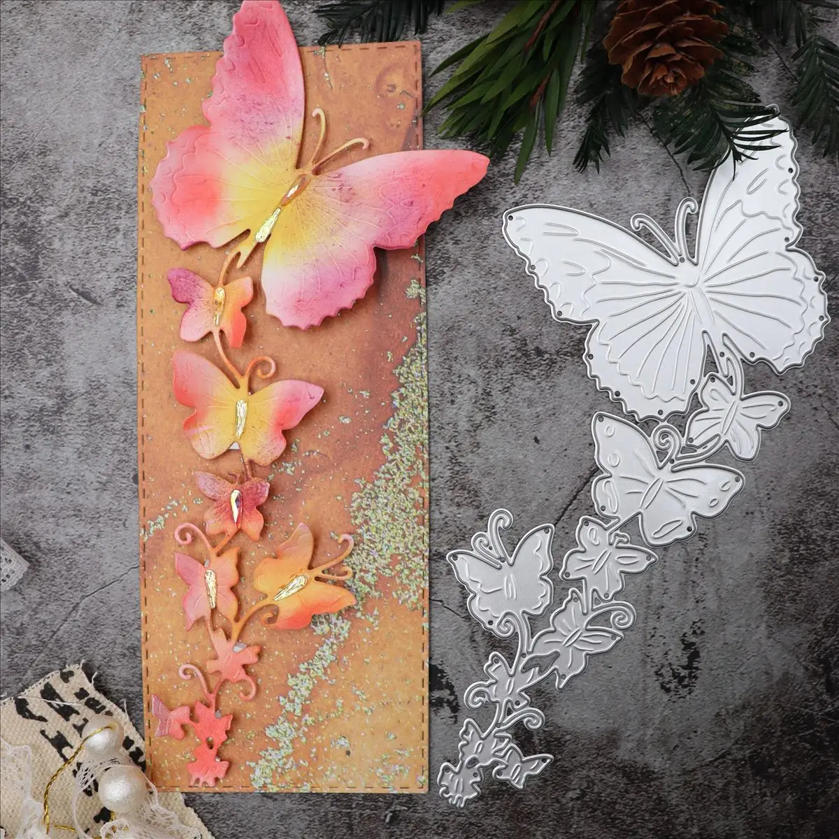 Butterfly Cutting Dies Embossing Handicrafts Mold Scrapbook Paper Craft Knife Mould Blade Punch Stencils Dies