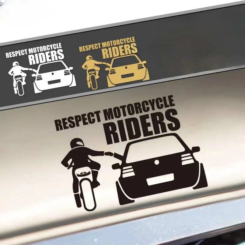 Motor Rider Sturdy Stickers Gold Plated Motorcycle Rider Stickers Fun Stickers Reflective Motorcycle Accessories Easy Install