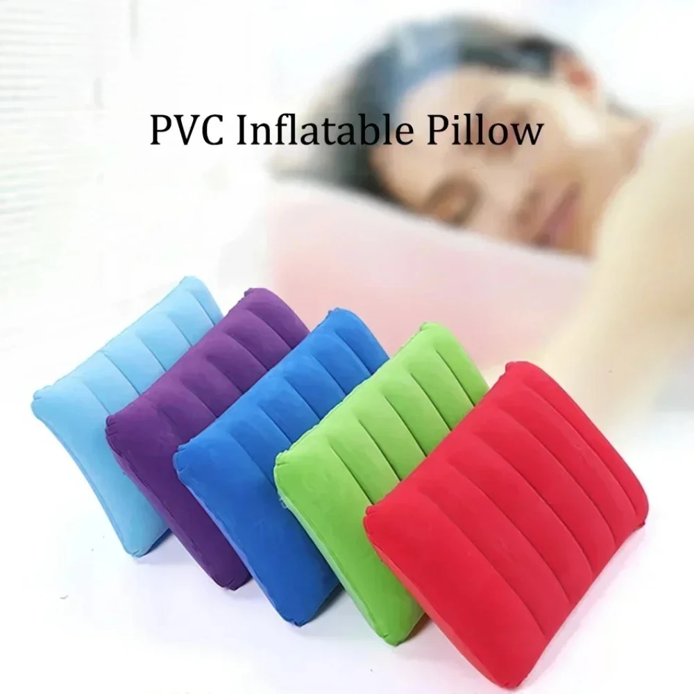 Air Cushion Pillows Outdoor Camping Folding Square Lnflatable Pillows Travel Backrest Plane Head Rest  Pillow Camping