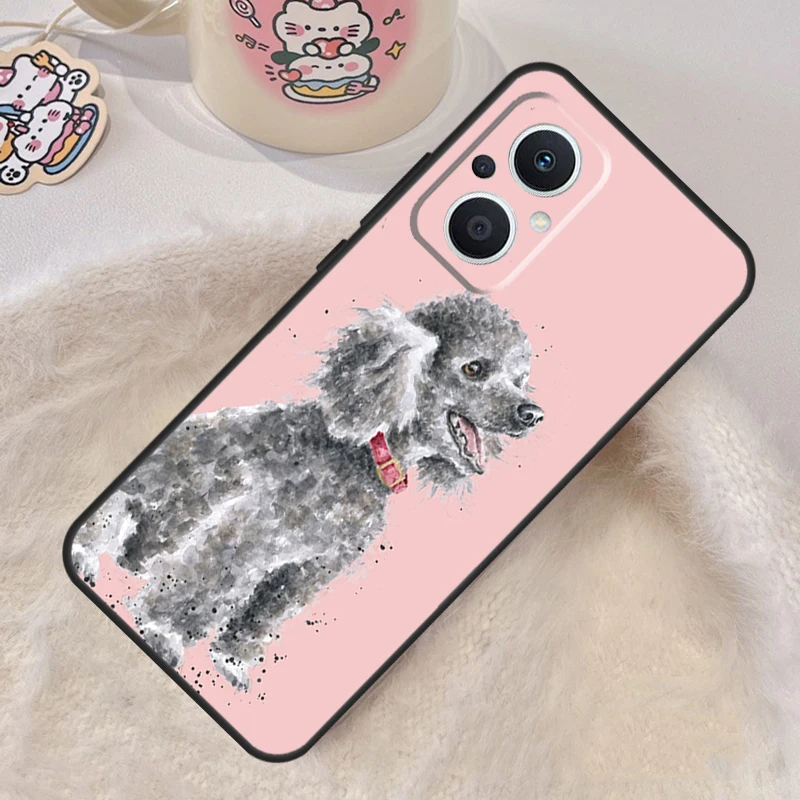 Poodle Dog Case For OPPO Reno 8 Lite 4 5 6 7 Reno 10 Pro 8T 4Z 5Z Find X2 X3 Lite Neo X6 X5 Pro Cover