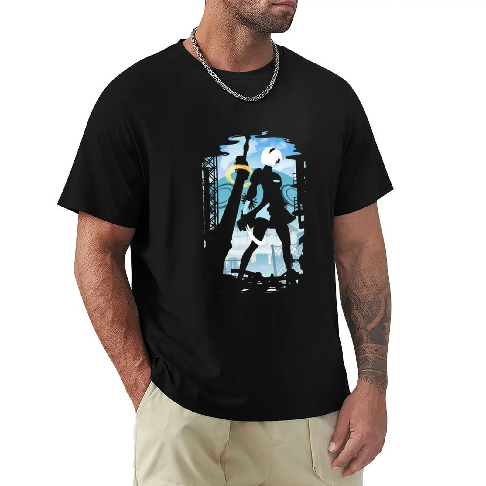 Yorha T-Shirt Casual Daily Wear Short Sleeve Top