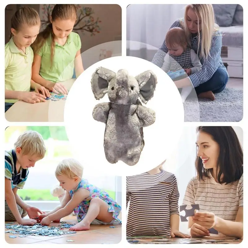 Elephant Puppet Storytelling Puppets Elephant Kids Hand Puppet Toddler Animal Plushie Toy For Show Theater Birthday Christmas