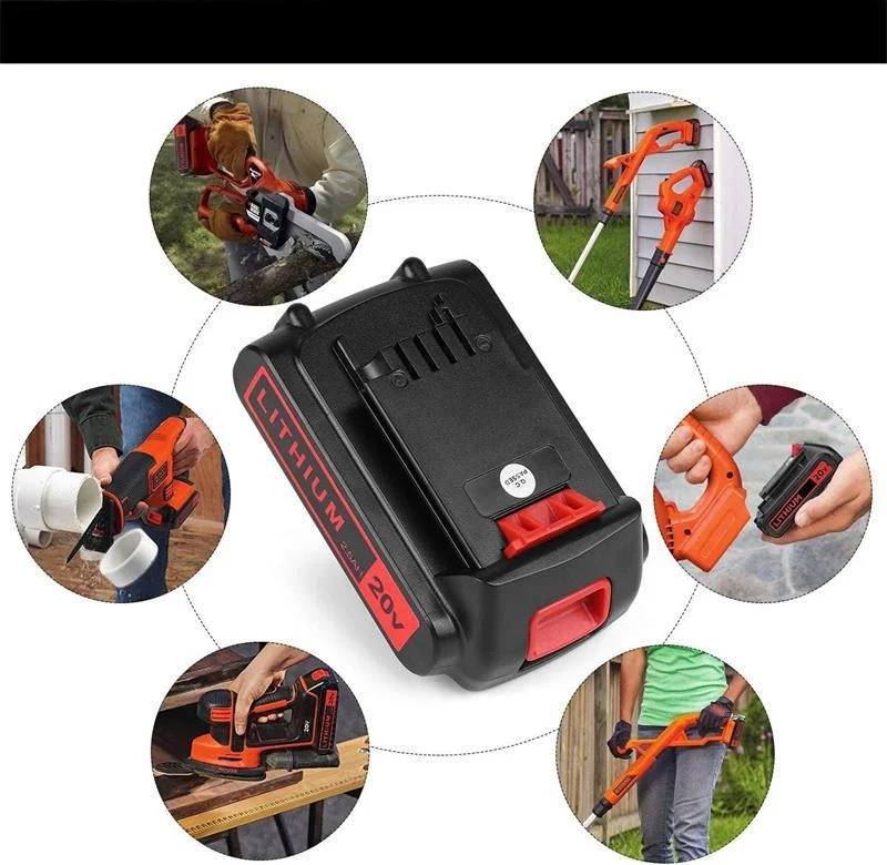 3000mAh 20V Lithium Battery Re - Black+Decker Tool 20V Max review and price