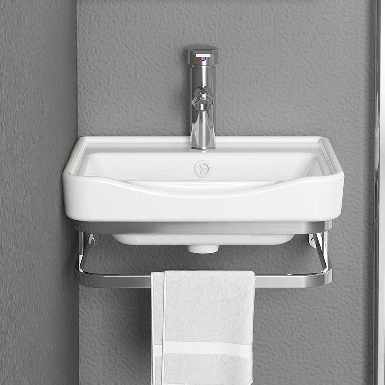 Ceramic lavender ceramic bathroom sink wall-mounted art single-hole wash basin sink