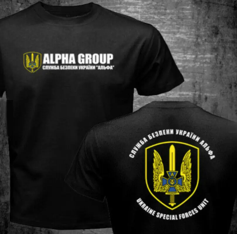 New Spetsnaz Ukraine Special Forces Alpha Group Military Men T-Shirt Short Sleeve Casual 100% Cotton Shirts