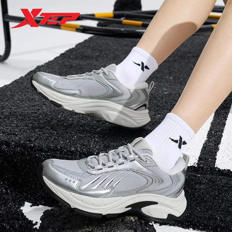 Xtep Running Shoes For Women 2024 Autumm Comfortable Sports Shoes Jogging Cushioning Breathable Soft Sneakers 876318110105