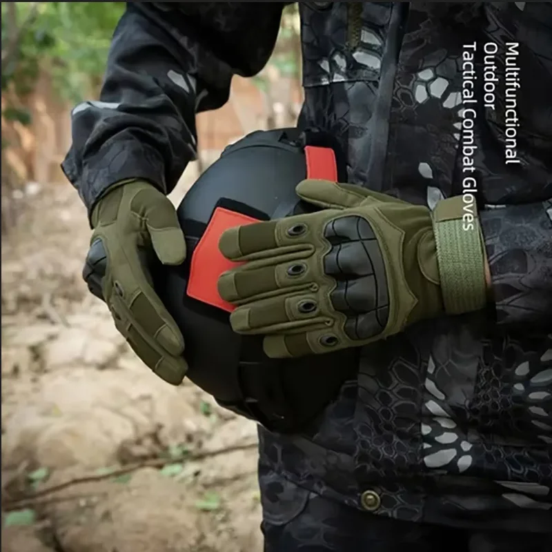 

Motorcycle Gloves Men Tactical Hunting Shooting Knuckle Protection Outdoor Sports Full Finger Cycling Bike Gloves